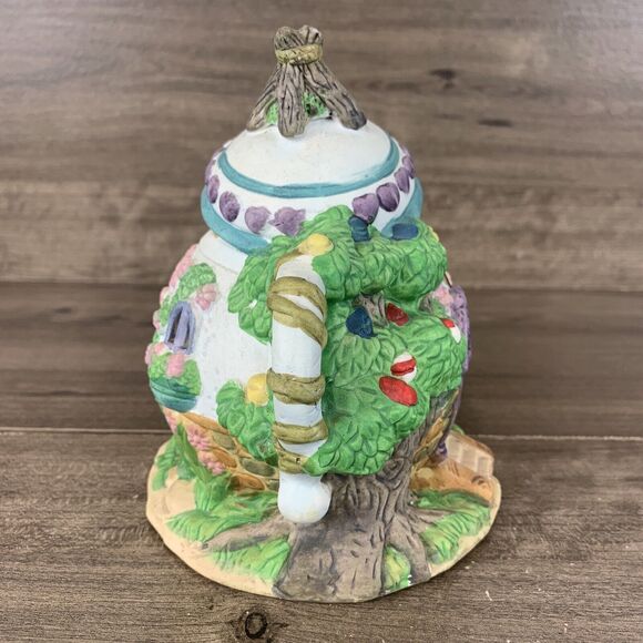 Easter Bunny Rabbit Happy House Tealight Candle Holder Holiday Ceramic - Picture 2 of 8